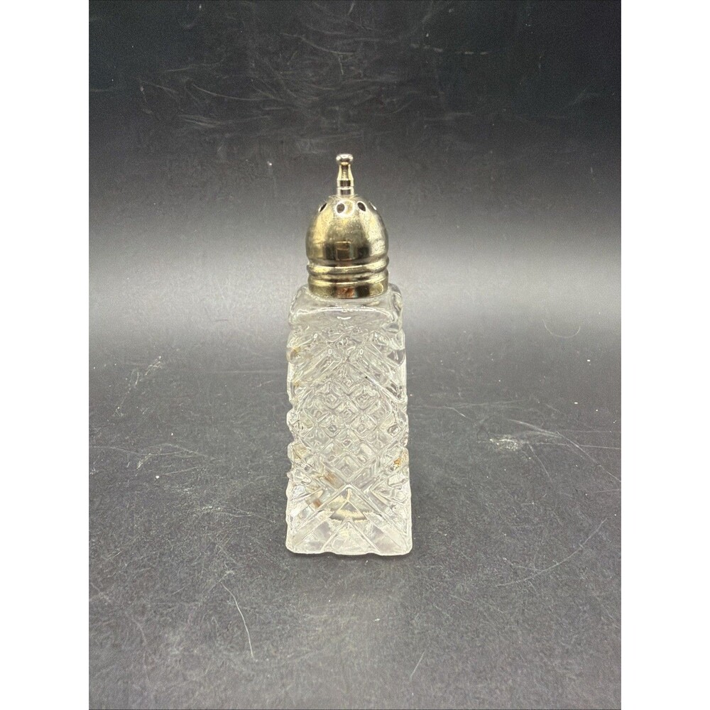 Vintage Crystal Salt/Pepper Shaker Single 3 1/2”